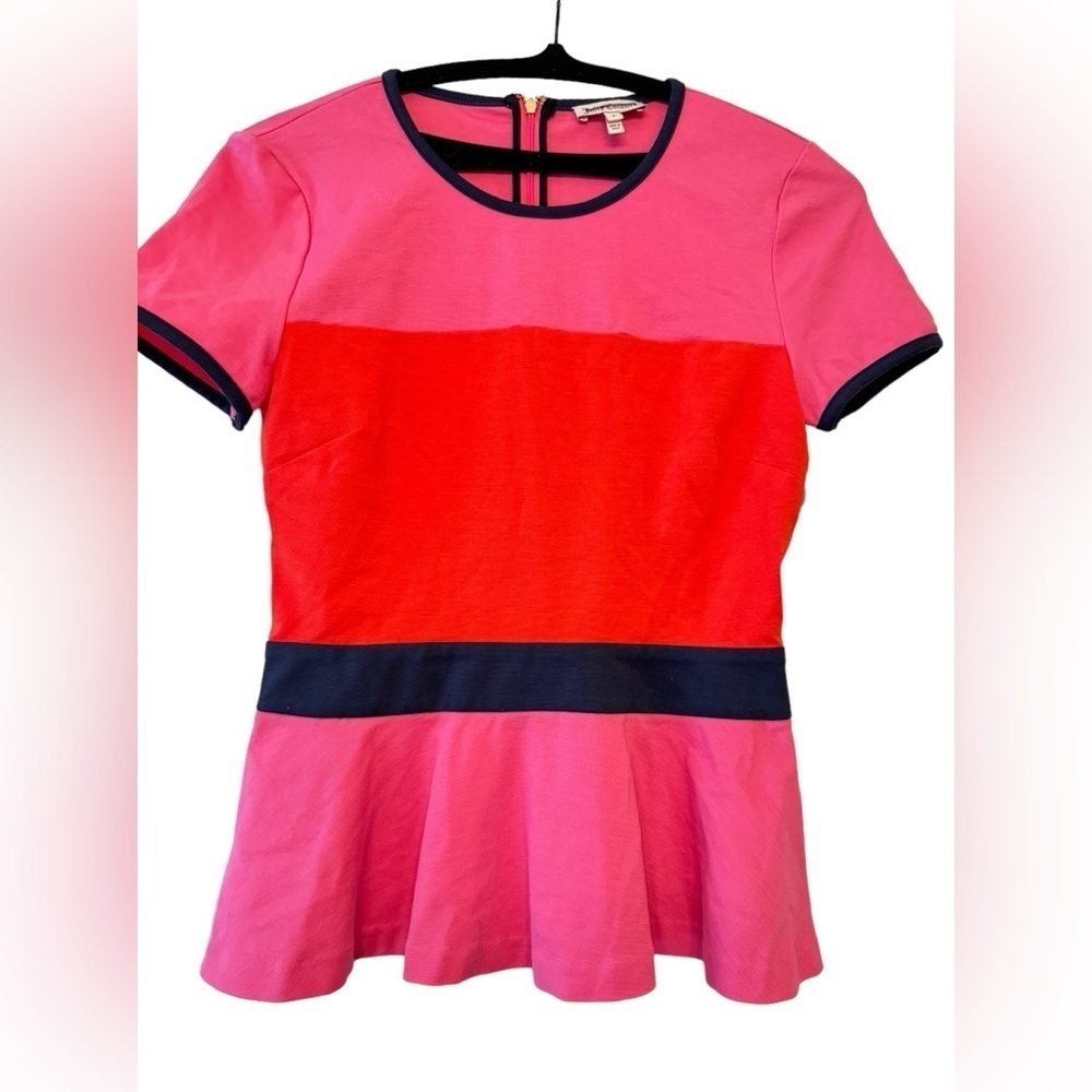 Juicy Couture Colorblock Peplum Top sz 6